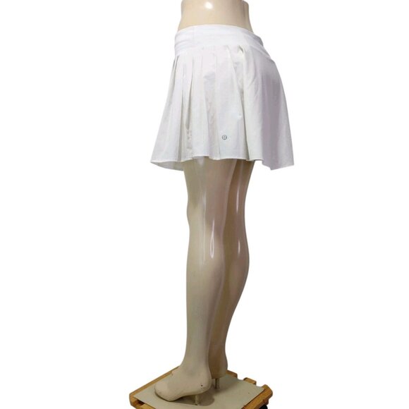 Lululemon Side Pleat High Rise Tennis Skirt Size 8 White - Picture 2 of 13